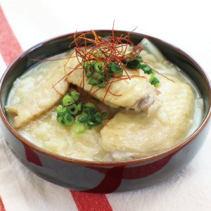 鶏がらのだしが効いてる！参鶏湯もち麦がゆ