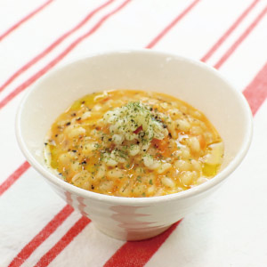 もち麦のトマトチーズリゾット