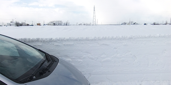 北海道空知、石狩地区の雪景色