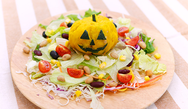 なすと蒸し大豆のハロウィングラタン
